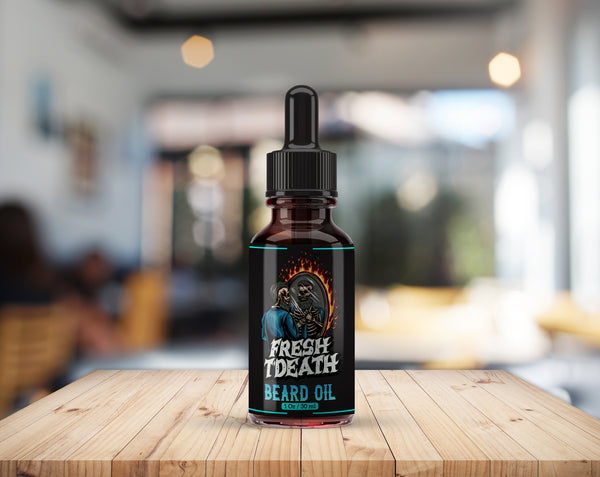 Fresh T'Death beard oil by Swole Skull Beard Co.