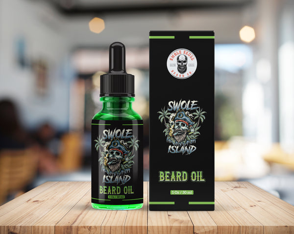 Swole Island beard oil by Swole Skull Beard Co.