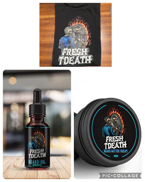 Fresh T'Death shirt beard oil and butter combo